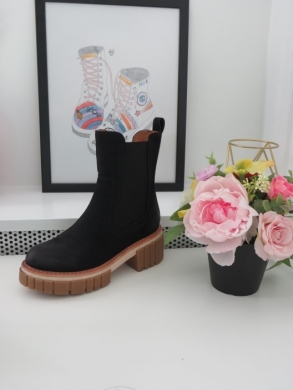 Botki damskie na płaskim (36-41) M630 BLACK