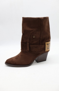Botki damskie na obcasie (36-41) BM237 BROWN