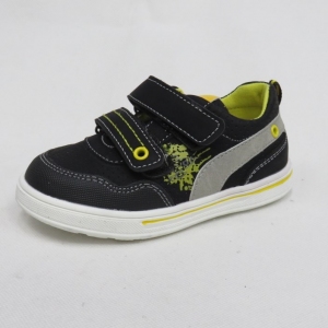 Buty sportowe chłopięce (21-26) P553 BLACK/YELLOW