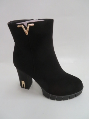 Botki damskie jesienne na obcasie (36-41) 16041-80 BLACK