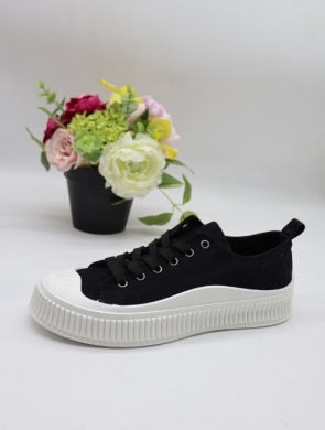 Trampki damskie na płaskim (36-41) RE20 BLACK