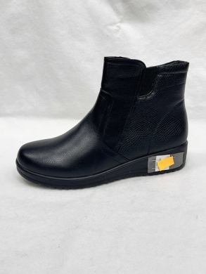 Botki damskie ocieplane na płaskim (39-43) DW33-3 BLACK