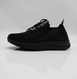 Buty sportowe damskie na płaskim (36-41) BK205 BLACK