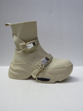 Sneakersy damskie wysokie (36-41) LG488 BEIGE