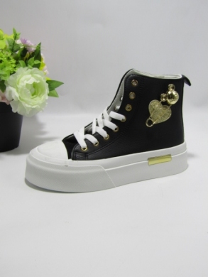 Trampki damskie na płaskim (36-41) YH41 BLACK