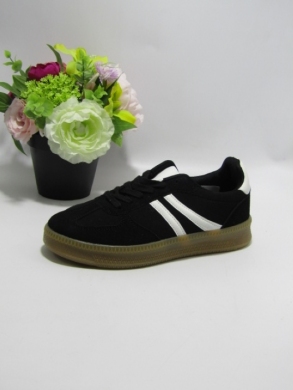 Buty sportowe damskie na płaskim (36-41) L-502 BLACK