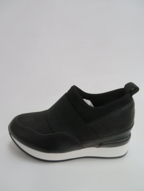 Buty sportowe damskie na koturnie (36-41) 2102 BLACK