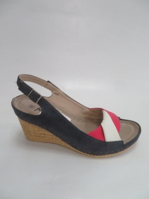 Sandały damskie na koturnie (36-41) 7AA205 NAVY/RED