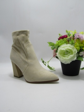 Botki damskie na obcasie (36-41) 168-391 BEIGE