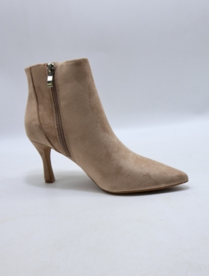 Botki damskie na szpilce (36-41) 8756 KHAKI