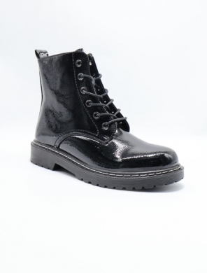 Botki damskie ocieplane na płaskim (36-41) 185 BLACK
