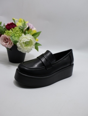 Mokasyny damskie na płaskim (36-41) 68316 BLACK