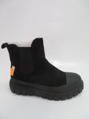 Botki damskie jesienne na płaskim (36-41) BO-833 BLACK