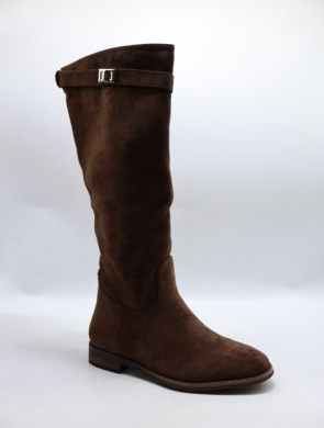 Kozaki damskie ocieplane na płaskim (36-41) 88-2 BROWN