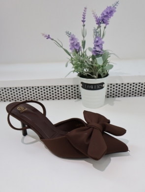 Sandały damskie na szpilce (36-41) LOLA5284 BROWN