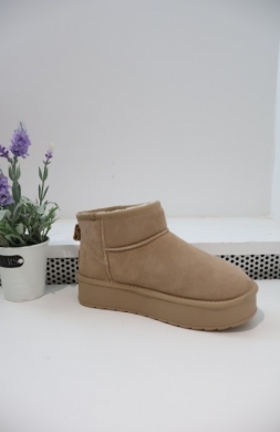 Emu damskie (36-41) NN604 KHAKI-SKORA