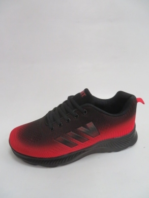 Buty sportowe damskie na płaskim (36-41) D99-3 BLACK/RED