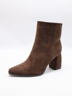 Botki damskie na obcasie (36-41) 6371A BROWN