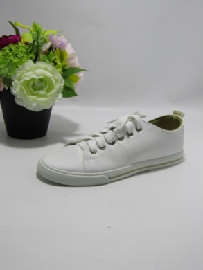 Trampki damskie na płaskim (36-41) 3002 WH/GOLD