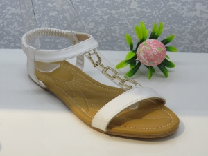 Sandały damskie na płaskim (36-41) AG22-31 WHITE