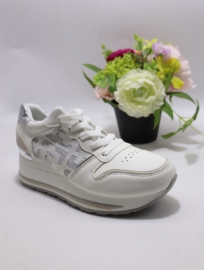 Buty sportowe damskie na płaskim (36-41) HL22313 WHITE