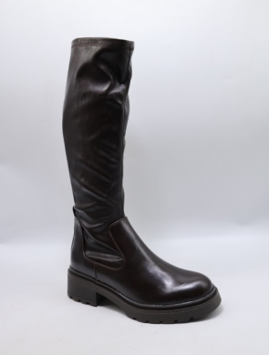 Kozaki damskie na płaskim (36-41) 9260 BROWN