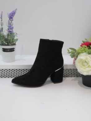 Botki damskie na obcasie (36-41) 1605 BLACK