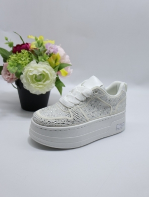 Buty sportowe damskie na płaskim (36-41) A-119 WHITE