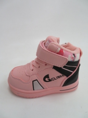 Botki dziewczęce ocieplane (21-26) H280 PINK/BLACK