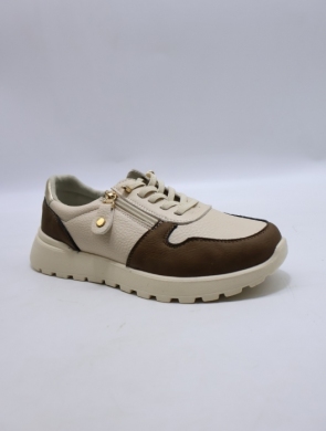 Buty sportowe damskie na płaskim (36-41) BK617 BEIGE