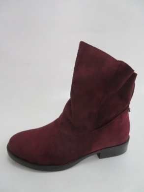 Botki damskie jesienne na płaskim (36-41) X796-4 BURGUNDY