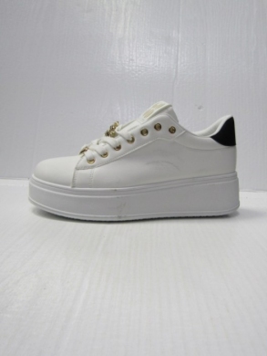 Buty sportowe damskie na koturnie (36-41) EV-307 WHITE/BLACK
