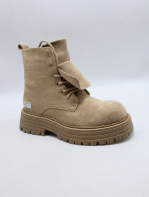 Botki damskie ocieplane na płaskim (36-41) QH7830 BEIGE