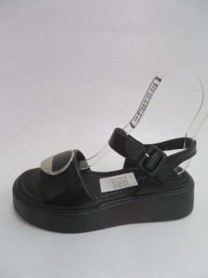Sandały damskie na koturnie (36-41) 0-68 BLACK