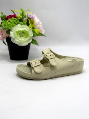 Klapki damskie na płaskim (36-42) Y508-2 BEIGE
