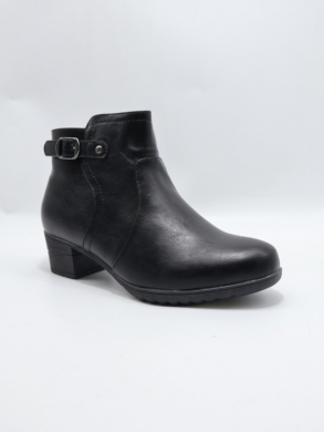 Botki damskie ocieplane na obcasie (36-41) 61707 BLACK