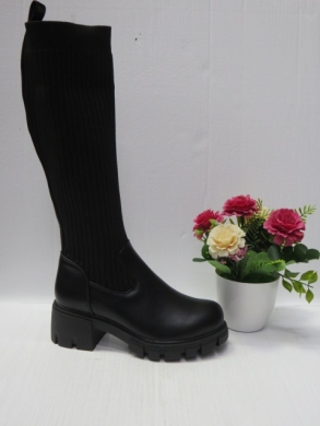 Kozaki damskie na płaskim (36-41) T2267-1 BLACK