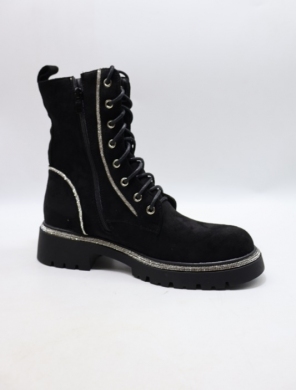 Botki damskie na płaskim (36-41) 6883-PA black