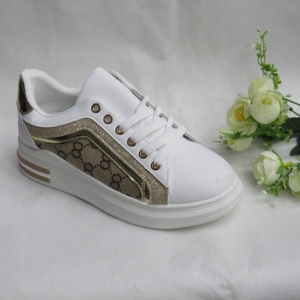 Buty sportowe damskie na koturnie (36-41) 0032-3 WHITE