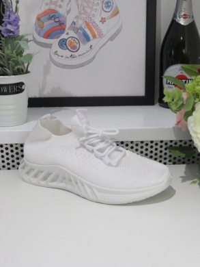 Buty sportowe damskie na płaskim (36-41) TA205 WHITE