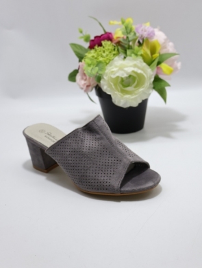 Klapki damskie na obcasie (36-41) 0650 GREY