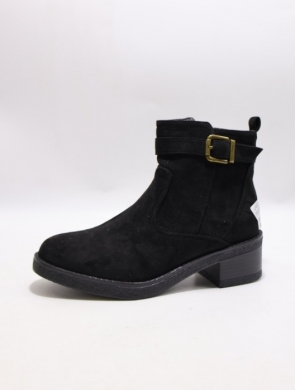 Botki damskie ocieplane na obcasie (36-41) 5529 BLACK