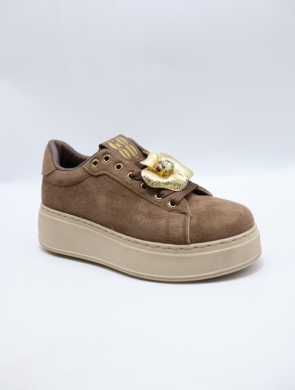 Buty sportowe damskie na płaskim (36-41) L623 BROWN