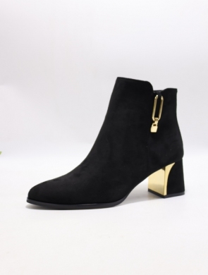 Botki damskie na obcasie (36-41) 1338 BLACK