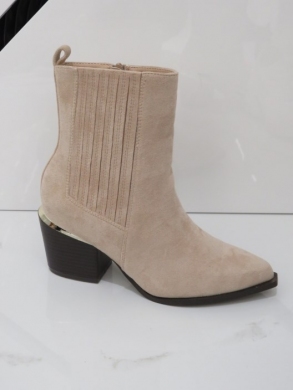Botki damskie na obcasie (36-41) B904 BEIGE