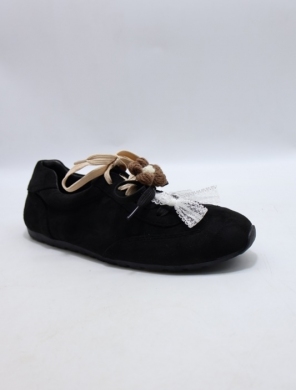 Buty sportowe damskie na płaskim (36-41) 9728 BLACK