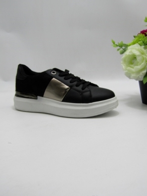 Buty sportowe damskie na płaskim (36-41) AB990 BLACK