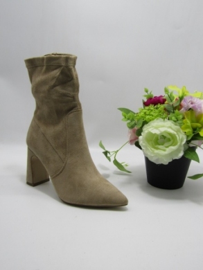 Botki damskie na obcasie (36-41) 168-390 KHAKI