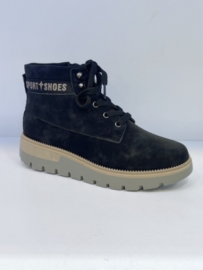 Botki damskie ocieplane na płaskim (36-41) F1013 BLACK