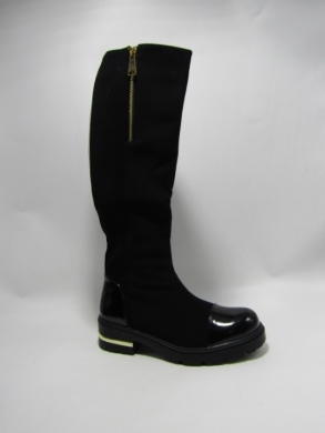 Kozaki damskie ocieplane na płaskim (36-41) LG 577 BLACK